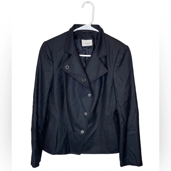 Akris Punto Two Piece Black Wool Blazer Jacket Top & Pant Set Size US 8 - Picture 3 of 9